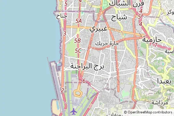 Mapa Borj El Brajneh