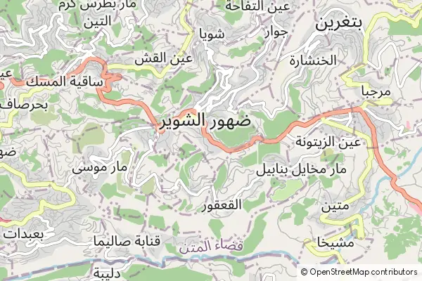 Mapa Dhour El Choueir