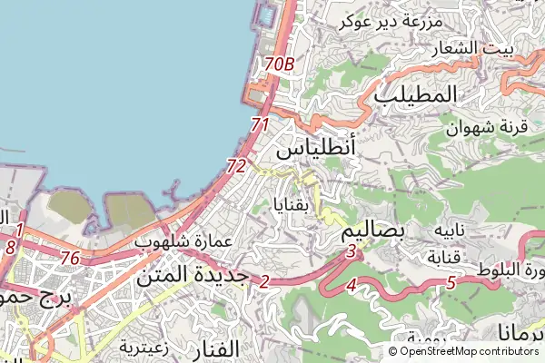 Mapa Jal el Dib