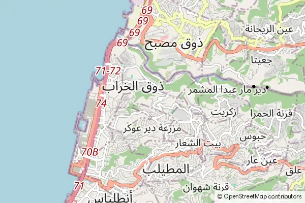 Mapa Dbayeh