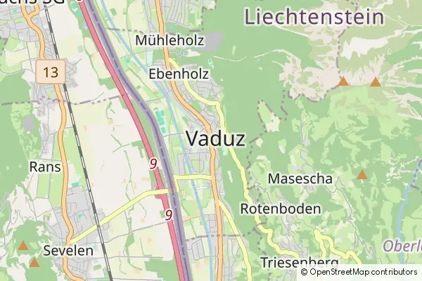 Mapa Vaduz