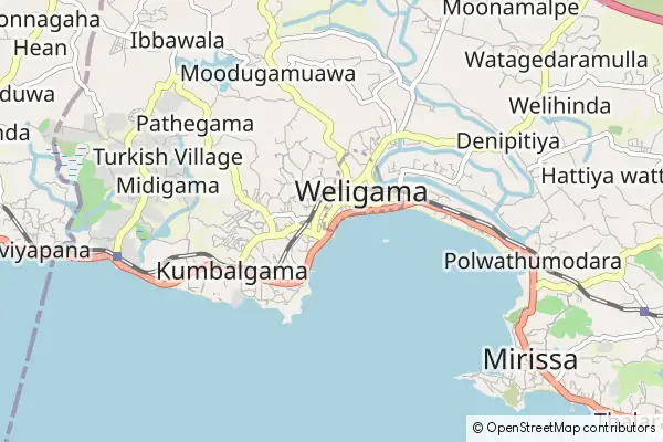 Mapa Weligama