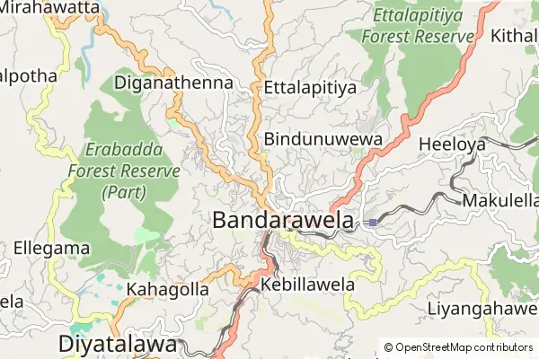 Mapa Badulla