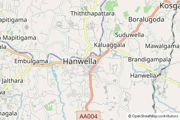 Mapa Hanwella