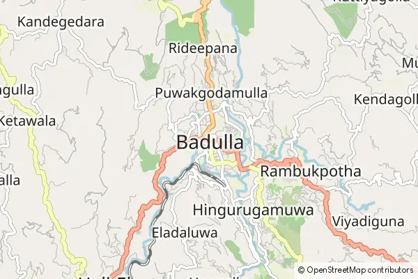 Mapa: Badulla • © OpenStreetMap contributors Mapa Badulla