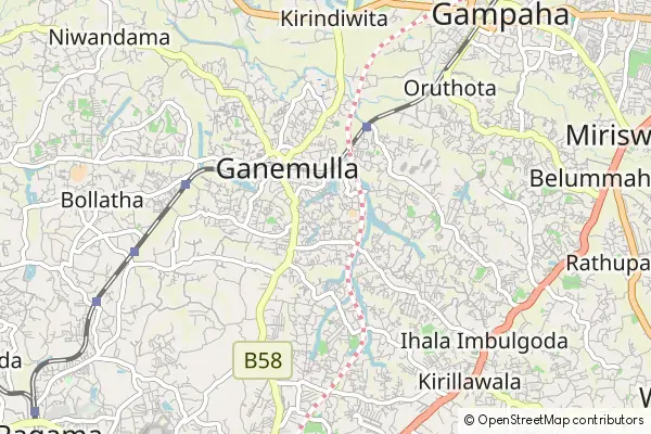 Mapa Ganemulla