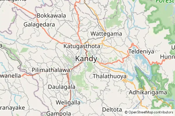 Mapa Kandy