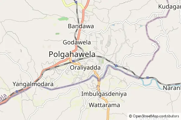 Mapa Polgahawela