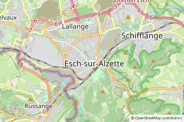 Mapa Esch-sur-Alzette