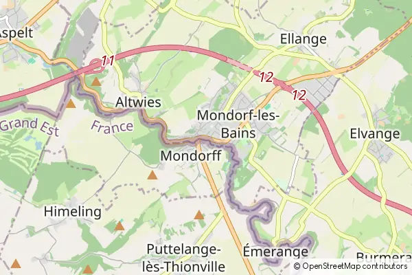 Mapa Mondorf-les-Bains