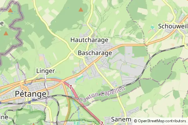 Mapa Bascharage