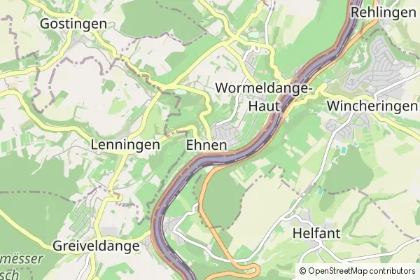 Mapa Ehnen