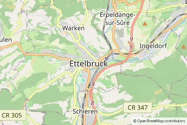 Mapa Ettelbruck