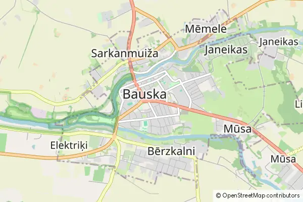 Mapa Bauska