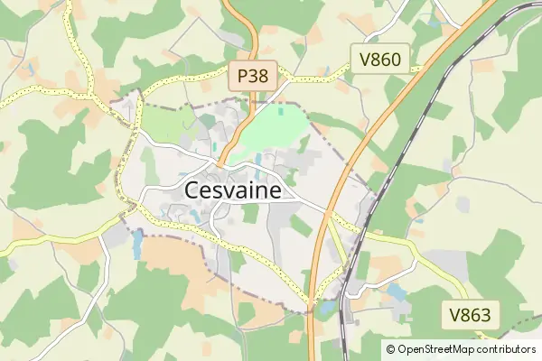 Mapa Cesvaine