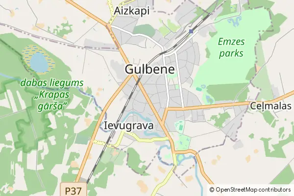 Mapa Gulbene