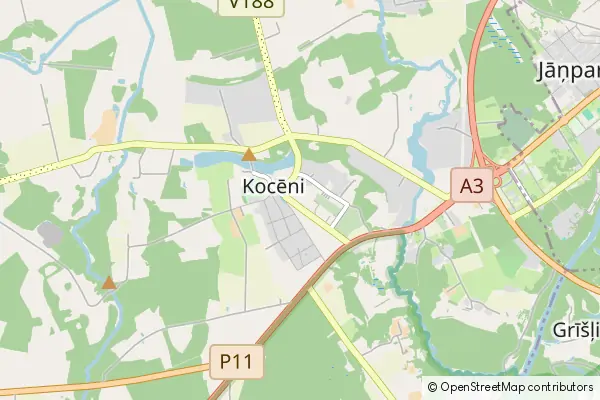 Mapa Kocenu Pagasts