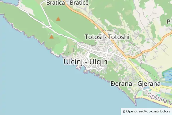 Mapa Ulcinj