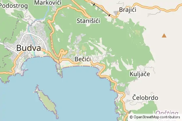 Mapa Bečići