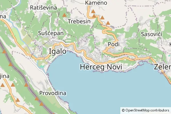 Mapa Herceg Novi