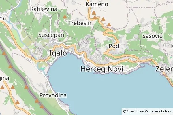 Mapa Herceg-Novi Municipality