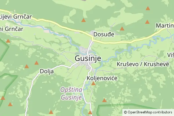 Mapa Gusinje Municipality