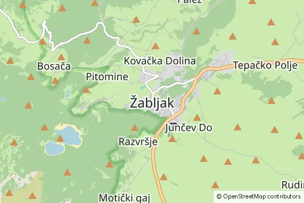 Mapa Zabljak Municipality