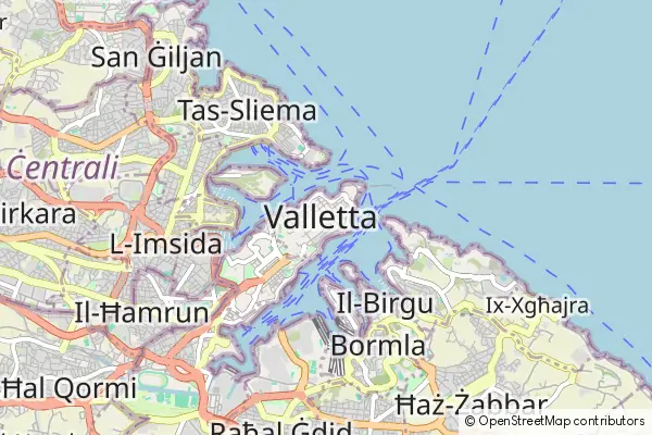 Mapa Valletta