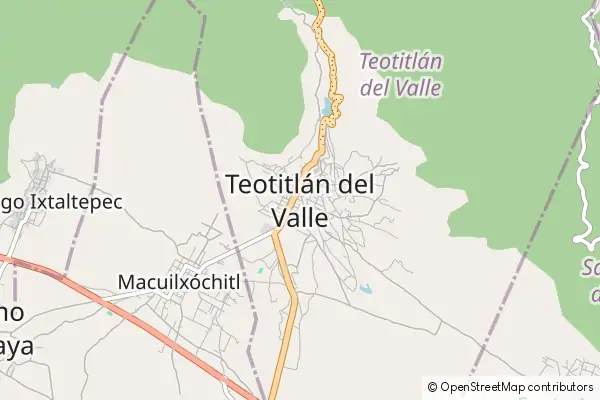 Mapa Teotitlán del Valle