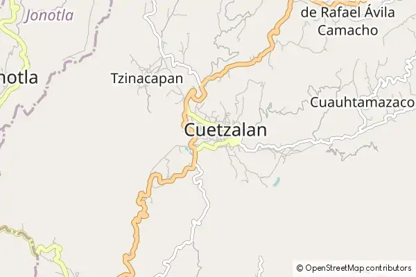 Mapa Cuetzalan del Progreso