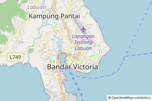 Mapa Labuan Town