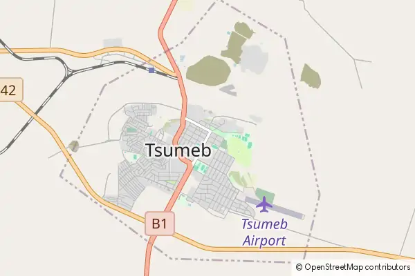 Mapa Tsumeb