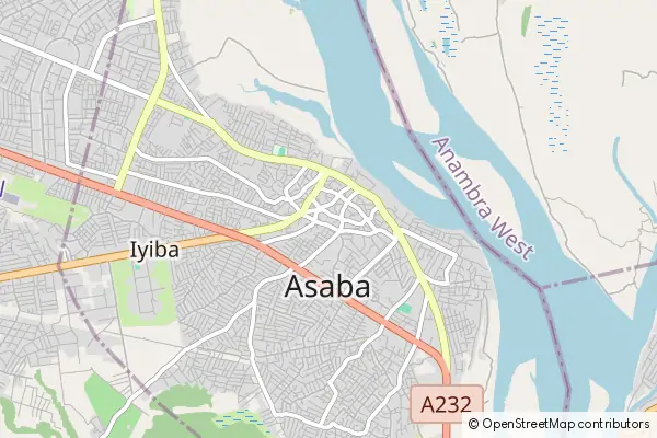 Mapa Asaba