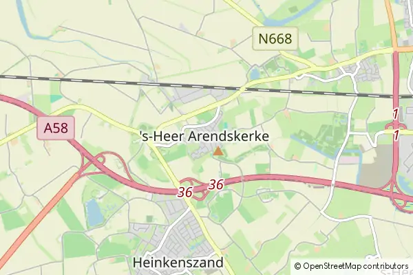 Mapa 's-Heer Arendskerke