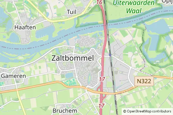 Mapa Zaltbommel