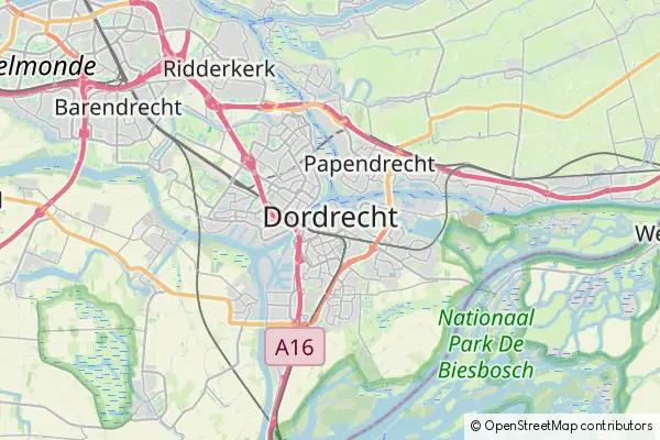 Mapa Dordrecht