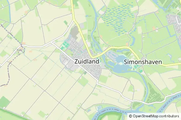 Mapa Zuidland