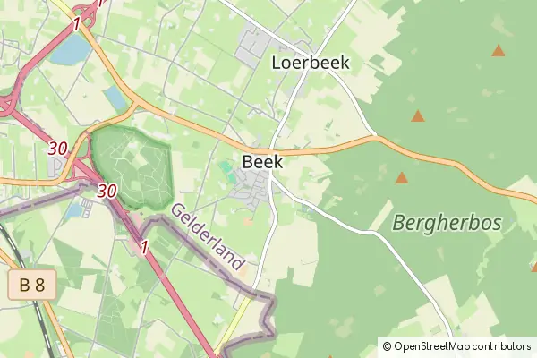 Mapa Beek gem Montferland