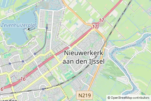 Mapa Nieuwerkerk aan den IJssel