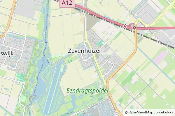 Mapa Zevenhuizen-Moerkapelle