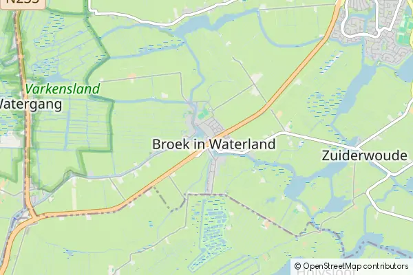 Mapa Broek in Waterland