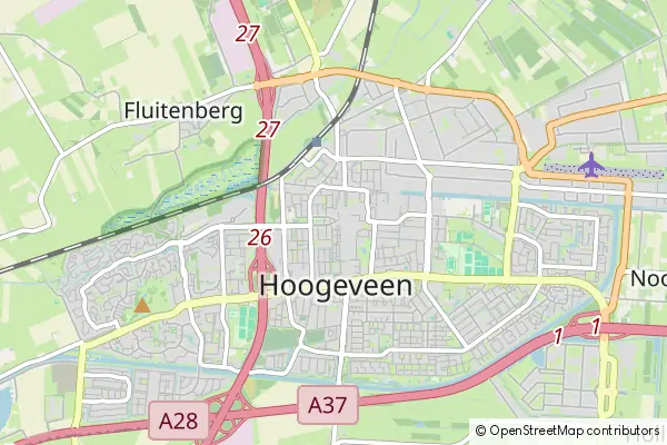 Mapa Hoogeveen