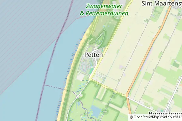 Mapa Petten