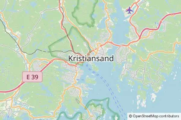 Mapa Kristiansand