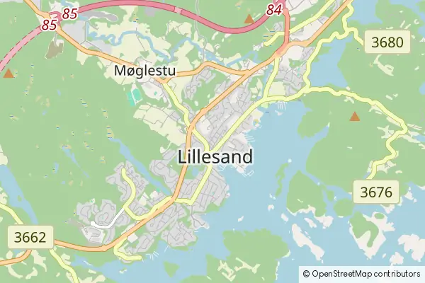 Mapa Lillesand