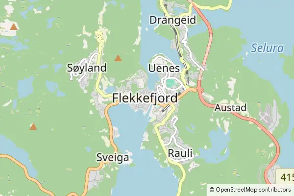 Mapa Flekkefjord