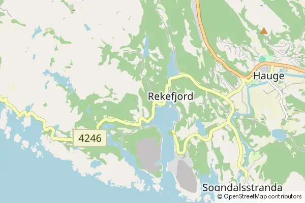 Mapa Rekefjord