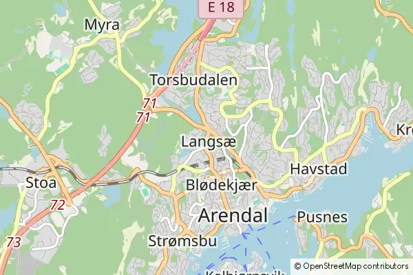 Mapa Arendal