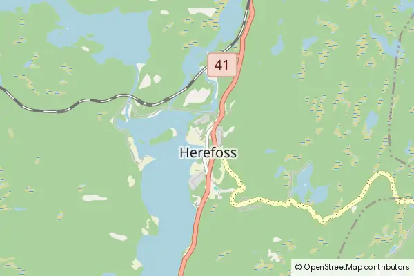 Mapa Herefoss