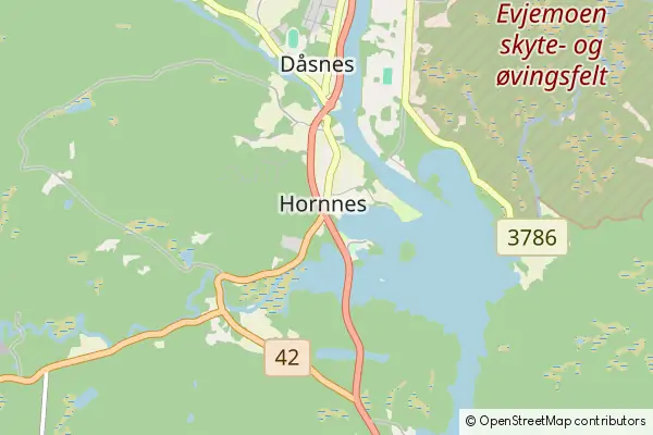 Mapa Hornnes